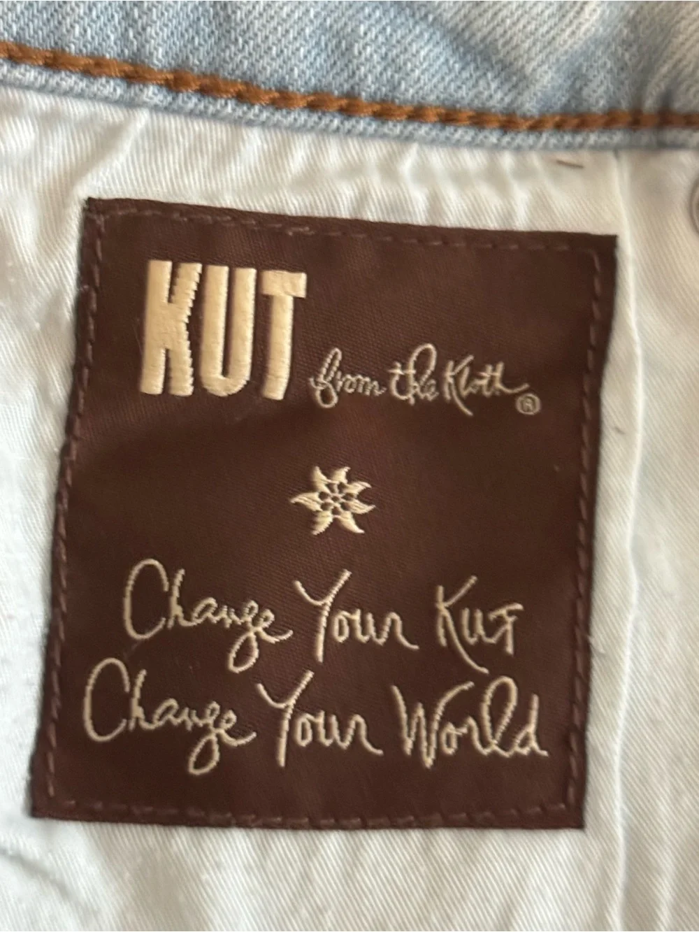 KUT from the Kloth Gidget Mid Rise Fray Denim Shorts- Sz 8